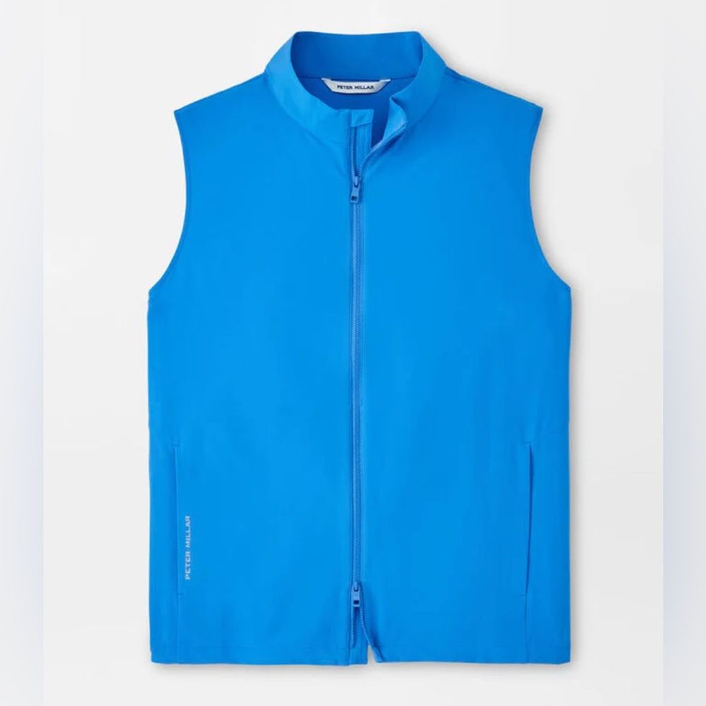 Peter Millar Riverbed Blue Dunes Full-Zip Vest MS25EZ33 NWOT M Golf